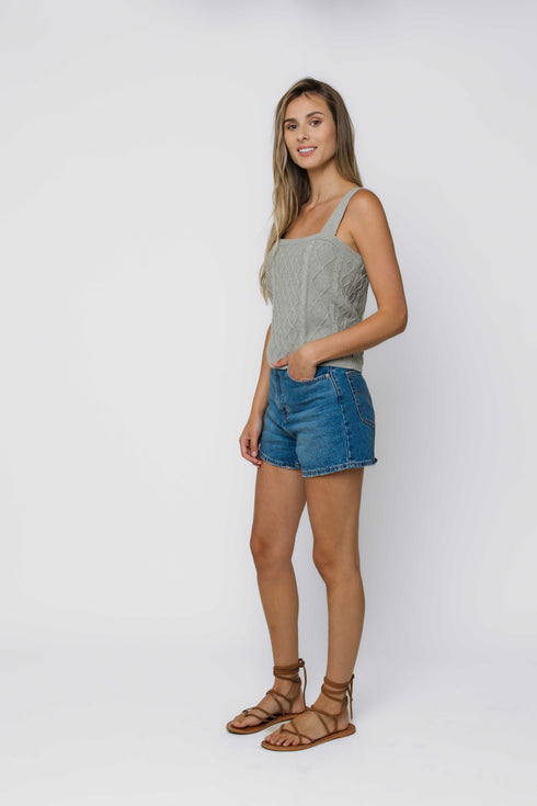 Madelyn-Cabled Sweater Cami